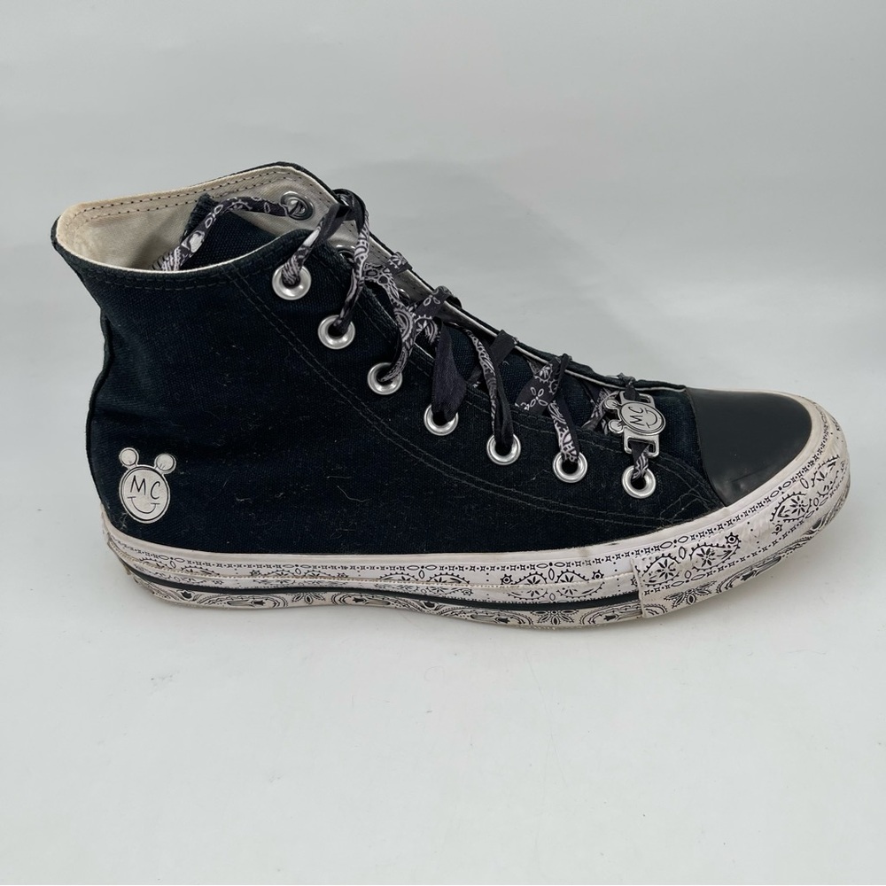 👞 Converse x Miley Cyrus Black - SZ 8 - CTAS Canvas High Top Sneakers Shoes